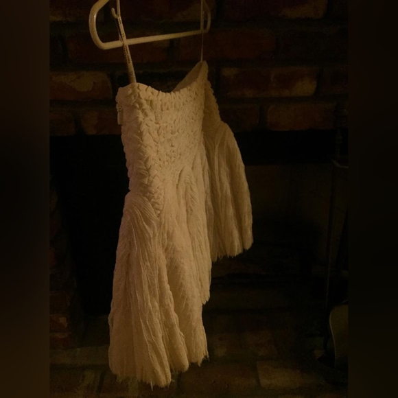 Vintage Hervé Leger Off White/White Ruffled Chiffon - Picture 4 of 9